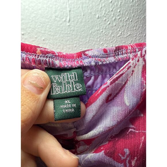 Wild Fable butterfly lily tiered babydoll chiffon lined dress womens‎ XL fairy - Picture 4 of 9